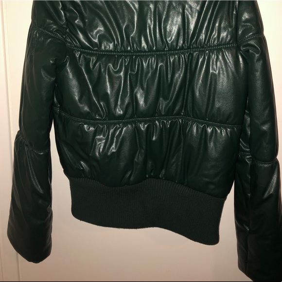 TRF, Green Leather Jacket - Picture 4 of 7